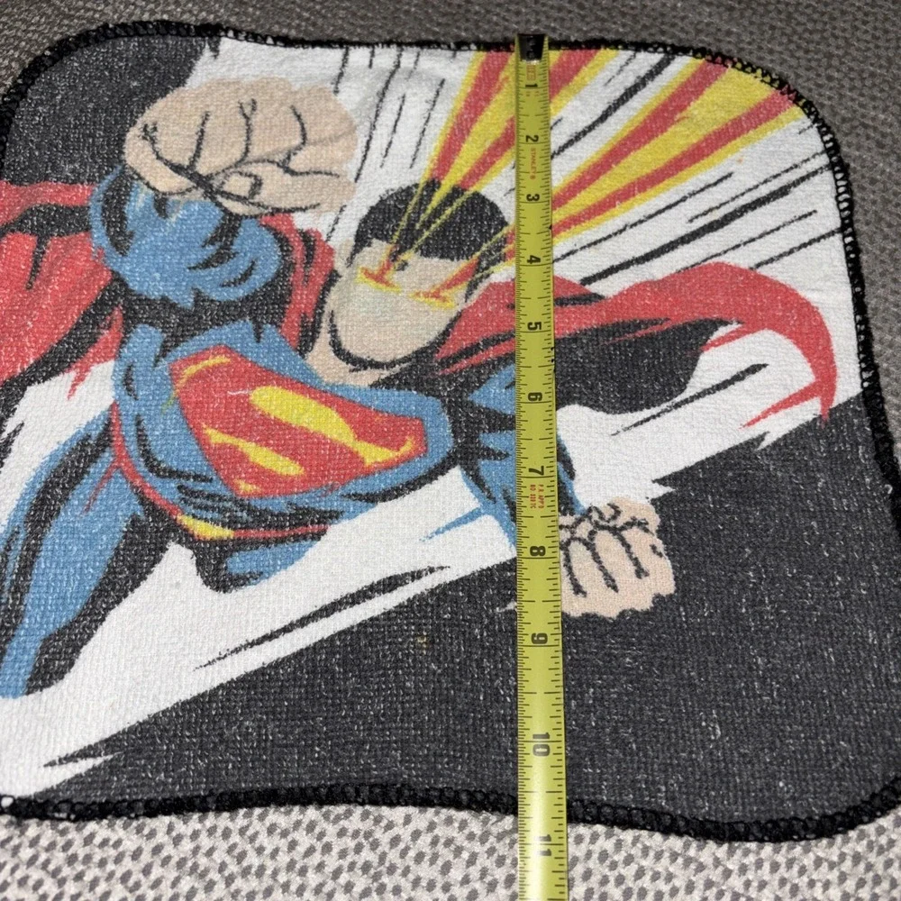 90's VTG Superman Wash Cloth Towel Terry Cloth Vintage